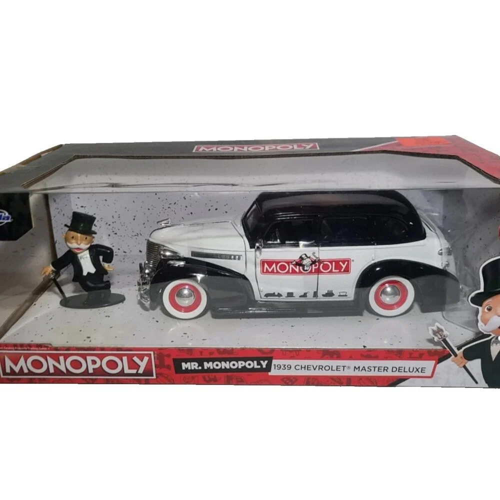 Jada Monopoly Model 1939 Chevrolet Master Deluxe Black & White 1/24 by Jada